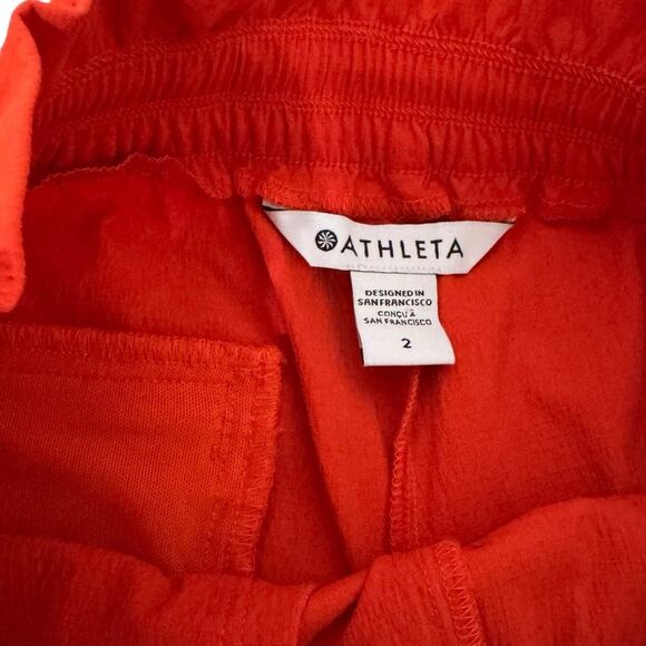Athleta Trekkie Parachute Pant High Rise Red Size 2 - Picture 6 of 12